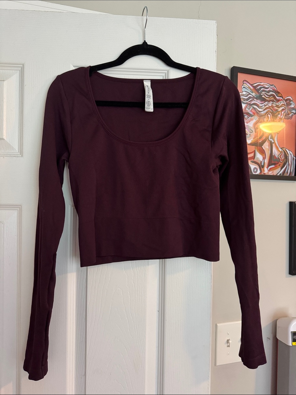 Athleta Burgundy Crop Top